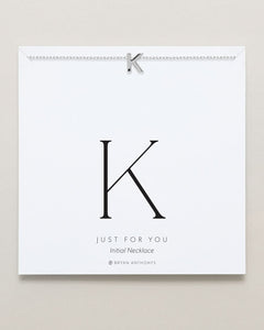 Just For You Initial Necklace — K