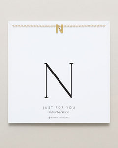Just For You Initial Necklace — N