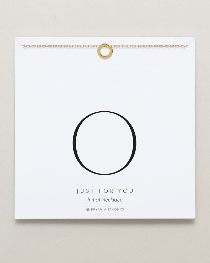 Just For You Initial Necklace — O