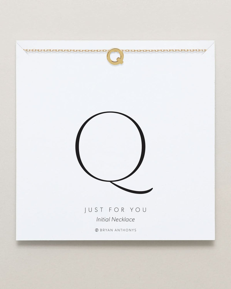 Just For You Initial Necklace — Q