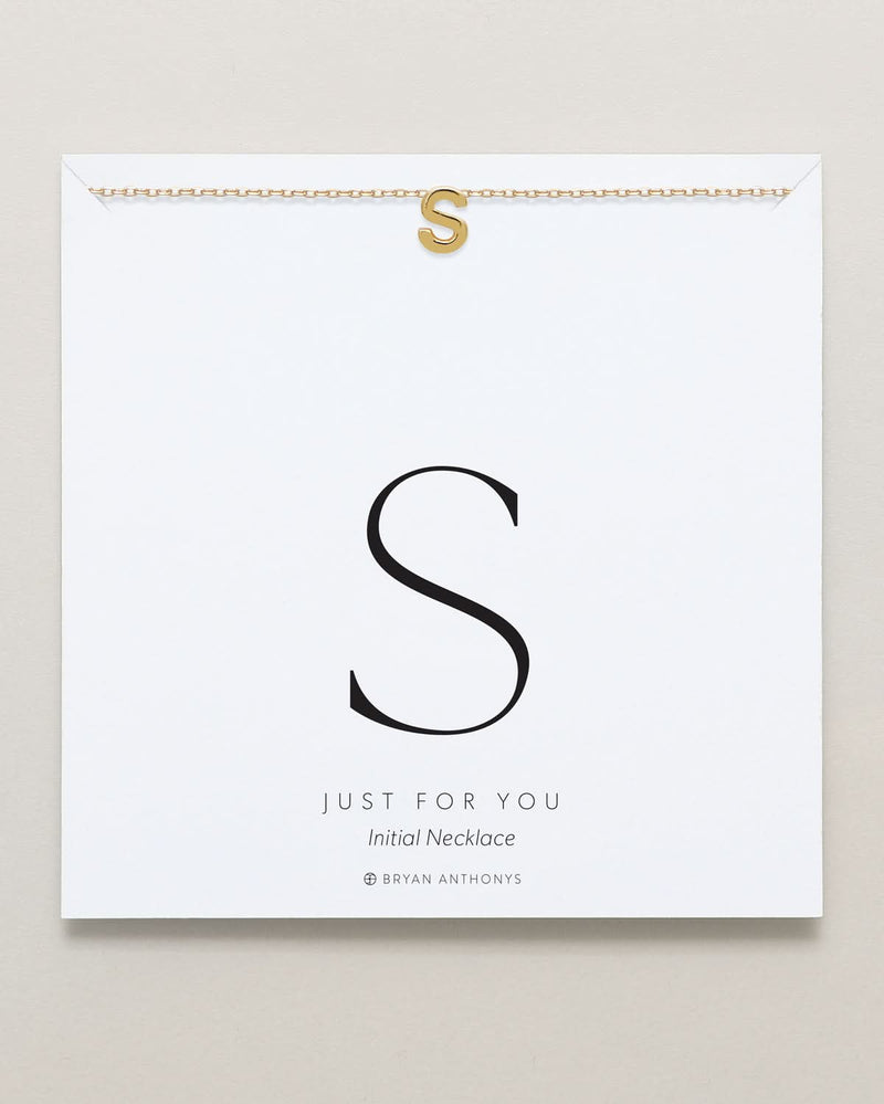 Just For You Initial Necklace — S