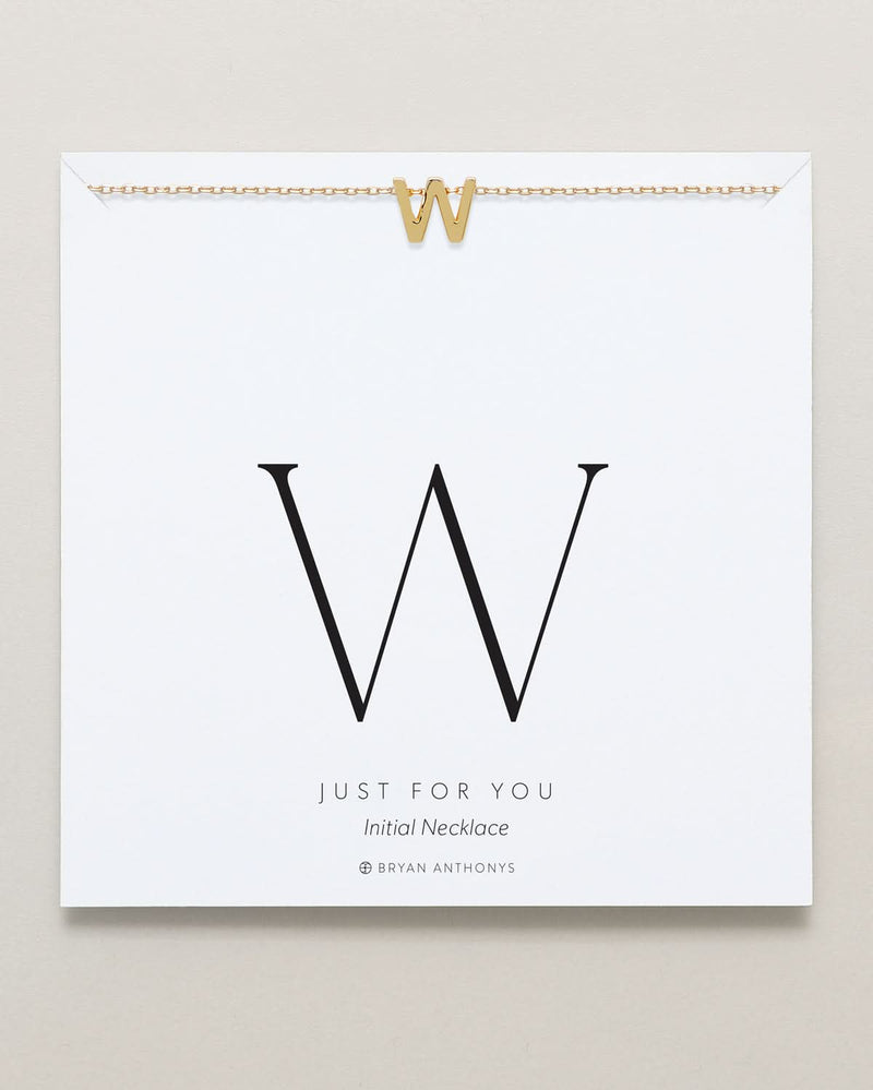 Just For You Initial Necklace — W