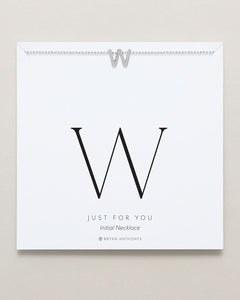 Just For You Initial Necklace — W