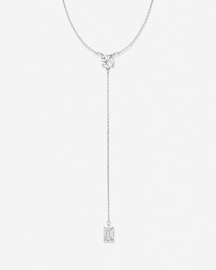 Beautifully Broken Emerald Cut Lariat Necklace