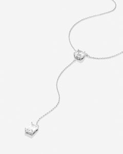 Beautifully Broken Emerald Cut Lariat Necklace