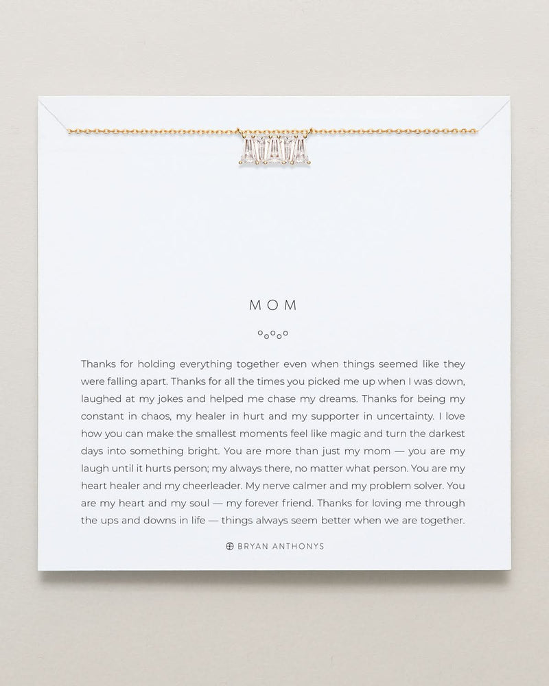 Mom Baguette Dainty Necklace