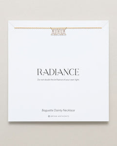 Radiance Baguette Dainty Necklace