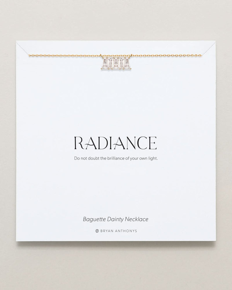Radiance Baguette Dainty Necklace
