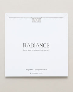 Radiance Baguette Dainty Necklace