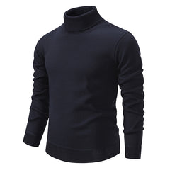 Men's Thick Velvet Turtleneck Sweater for Autumn/Winter