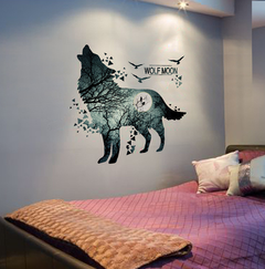 Wolf Moon Forest Wall Sticker