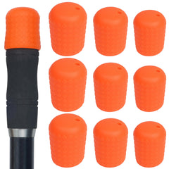 SILANON Fishing Rod Butt Cushion Fishing Rod Seat Cushions Silicon Fishing Rod Butt Cap End Fishing Rod Protector Fishing Pole Holder Accessory for Fishing Rod Seat Orange