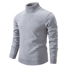 Men's Thick Velvet Turtleneck Sweater for Autumn/Winter