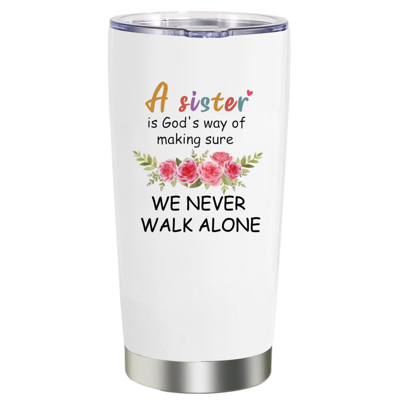 Niduilef Sisters Gifts from Sister-Sister Birthday Gifts from Sister 20 OZ Vacuum Insulated Stainless Steel Tumbler for Sister Best Friend BFF Bestie Soul Sister