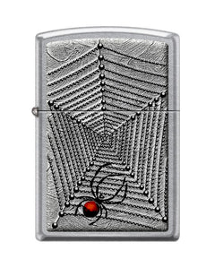 Zippo Lighter-Spiderweb Street Chrome Windproof Lighter #Z5401