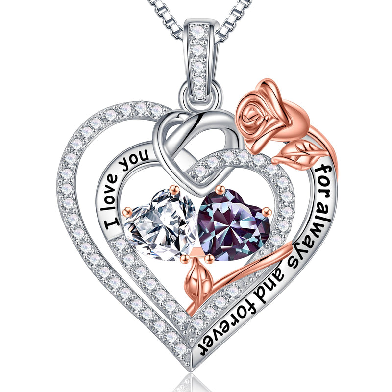 Daughter Gifts - Daughter Birthday Gifts Mothers Day Gifts for Daughter Daughter Christmas Gifts Daughter Valentines Day Gifts | topaz Alexandrite Necklace April June Birthstone Jewelry