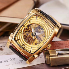 Mechanical Movement Engraved Men's Watch