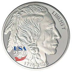 America's 250th Anniversary Buffalo Indian Nickel Silver Proof Coin