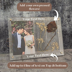 Wedding Picture Frame - Add Your Own Pressed Flowers