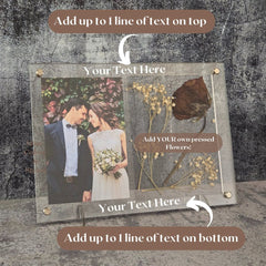 Wedding Picture Frame - Add Your Own Pressed Flowers