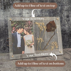 Wedding Picture Frame - Add Your Own Pressed Flowers