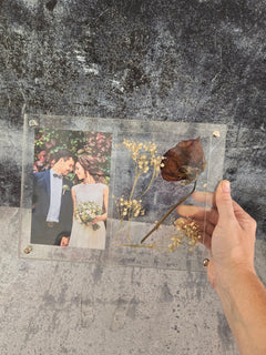 Wedding Picture Frame - Add Your Own Pressed Flowers